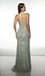 Alyce Paris 61988 High Slit Peak Neck Beaded Dress