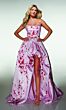 Alyce Paris 61989 Beaded Basque Waist Cutaway Slit Dress