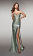 Alyce Paris 61991 Corset Top Lace-Up Back Satin Dress