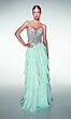 Alyce Paris 61993 Tiered Skirt Lace-Up Back Dress