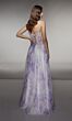Alyce Paris 61994 Strappy Floral A-Line High Slit Dress