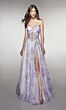 Alyce Paris 61994 Strappy Floral A-Line High Slit Dress