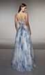 Alyce Paris 61994 Strappy Floral A-Line High Slit Dress