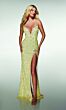 Alyce Paris 61998 High Slit Beaded Strapless Dress