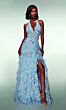 Alyce Paris 61999 Halter Neck Low Back Ruffle Dress