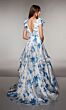Alyce Paris 62001 Ruffle Sleeve Low V-Back Dress