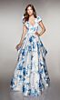Alyce Paris 62001 Ruffle Sleeve Low V-Back Dress