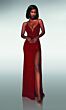 Alyce Paris 62004 High Slit Beaded Plunging Neck Dress