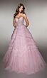 Alyce Paris 62007 Strapless Lace-Up Back Ruffle Skirt Dress