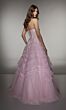 Alyce Paris 62007 Strapless Lace-Up Back Ruffle Skirt Dress
