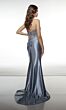 Alyce Paris 62008 Strapless Corset Bodice Satin Skirt Dress
