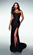 Alyce Paris 62011 High Slit Strapless Draped Skirt Dress