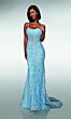 Alyce Paris 62017 Front Bow Spaghetti Strap Beaded Dress