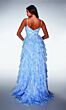 Alyce Paris 62018 Tiered Ruffle Skirt Spaghetti Strap Dress
