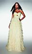 Alyce Paris 62018 Tiered Ruffle Skirt Spaghetti Strap Dress