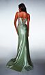 Alyce Paris 62022 Plunging Neck Ruched Derriere Dress