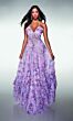 Alyce Paris 62028 Corset Bodice Ruffle Hem Dress