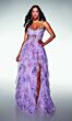 Alyce Paris 62041 A-Line Ruffle Skirt Slit Dress