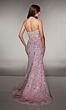 Alyce Paris 62044 High Slit Back Bow Beaded Dress