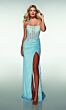 Alyce Paris 62047 Scoop Neck Beaded Draped Skirt Dress