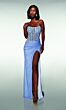 Alyce Paris 62047 Scoop Neck Beaded Draped Skirt Dress