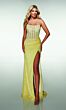 Alyce Paris 62047 Scoop Neck Beaded Draped Skirt Dress