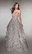 Alyce Paris 62048 Sweetheart Neck Floral Basque Waist Dress