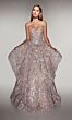 Alyce Paris 62048 Sweetheart Neck Floral Basque Waist Dress