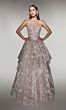 Alyce Paris 62048 Sweetheart Neck Floral Basque Waist Dress