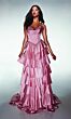 Alyce Paris 62050 Beaded Sweetheart Neck Tiered Satin Skirt Dress