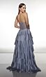 Alyce Paris 62056 High Slit Sheer Corset A-Line Dress