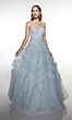 Alyce Paris 62058 Ruffle Skirt Lace-Up Back Dress