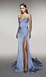 Alyce Paris 62062 Beaded Neck Draped Skirt Dress