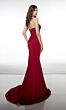 Alyce Paris 62062 Beaded Neck Draped Skirt Dress