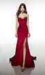 Alyce Paris 62062 Beaded Neck Draped Skirt Dress