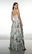 Alyce Paris 62066 Tiered Skirt Floral Strapless Dress