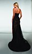 Alyce Paris 62074 High Slit Strapless Sequined Lace Dress