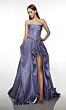 Alyce Paris 62076 Cutaway Bubble Slit Basque Waist Dress