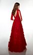 Alyce Paris 62079 Sleeveless Low V-Back Ruffle Skirt Dress