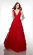 Alyce Paris 62079 Sleeveless Low V-Back Ruffle Skirt Dress