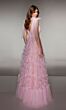 Alyce Paris 62079 Sleeveless Low V-Back Ruffle Skirt Dress