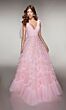 Alyce Paris 62079 Sleeveless Low V-Back Ruffle Skirt Dress