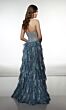 Alyce Paris 62081 Ruffle Skirt Basque Waist Dress