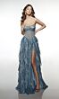 Alyce Paris 62081 Ruffle Skirt Basque Waist Dress
