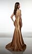Alyce Paris 62084 Basque Waist High Slit Satin Dress