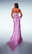 Alyce Paris 62089 High Slit Lace-Up Back Bow Dress