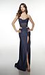 Alyce Paris 62097 Side Cutout Ruched Waist Dress