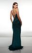 Alyce Paris 62102 High Slit Beaded Fringe Dress