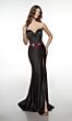 Alyce Paris 62111 Floral Waist Strapless Corset Dress