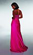 Alyce Paris 62113 Lace-Up Back Draped Skirt Dress